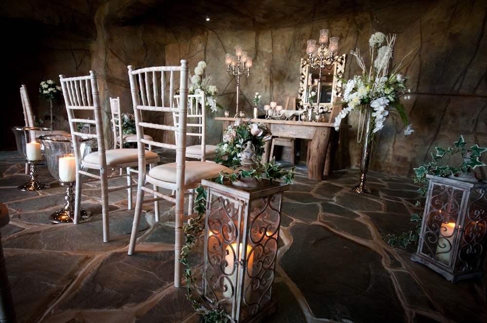 Elopement wedding in a cave